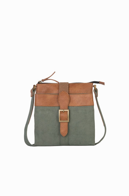Intermix Up-Cycled Canvas Crossbody - Aegean, MD-5904