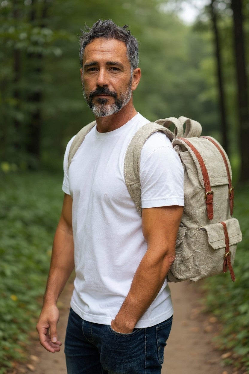 Wanderer Up-Cycled Canvas Backpack,