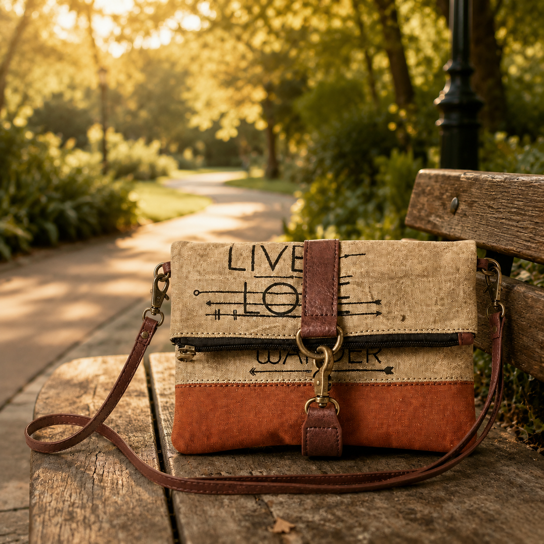 Live Love Wander Re-Cycled Canvas Bag