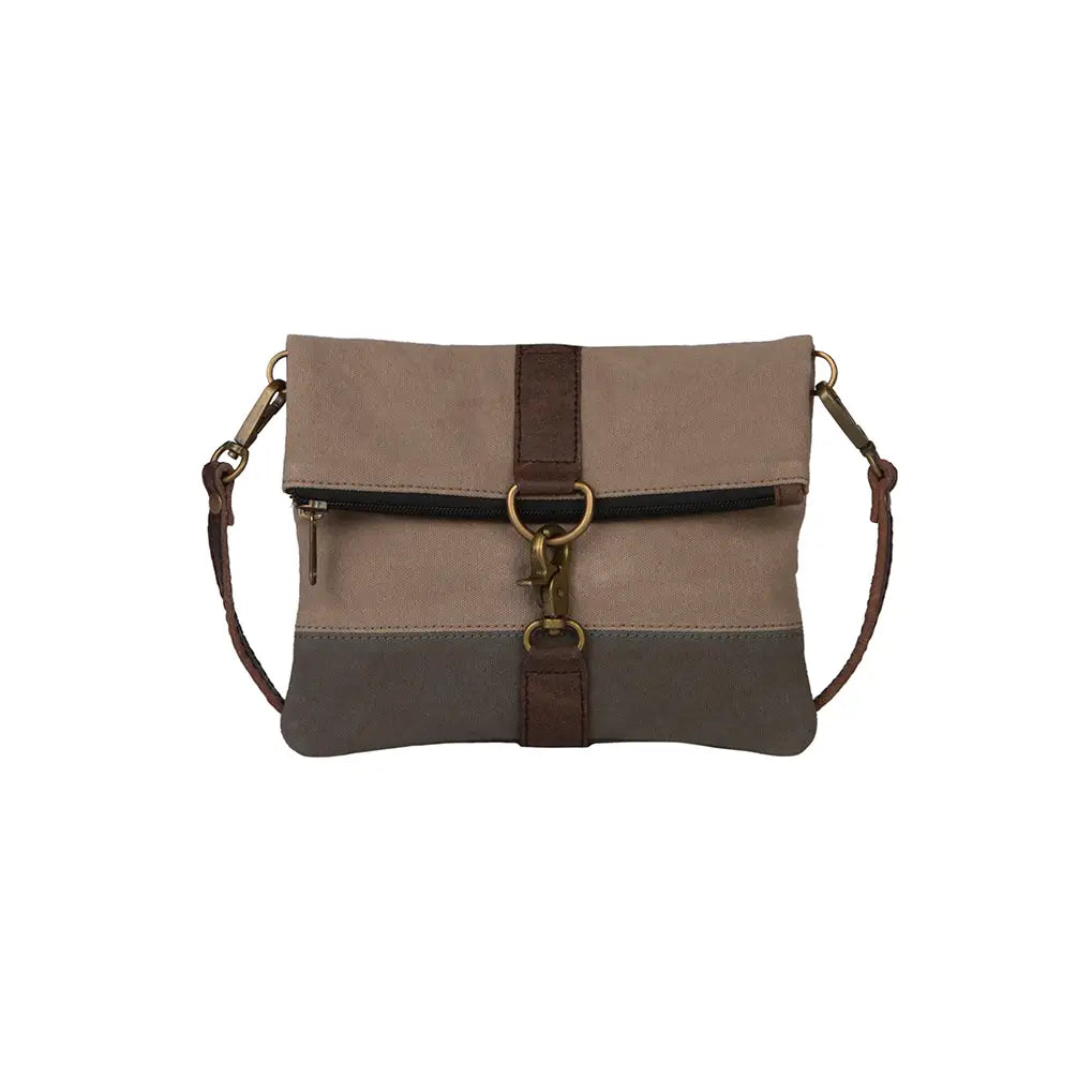 Finley Up-Cycled Canvas Fold-Over Crossbody