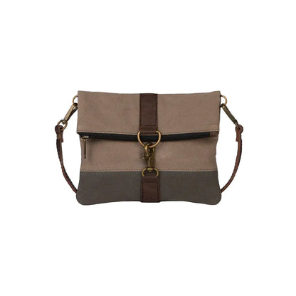 Finley Up-Cycled Canvas Fold-Over Crossbody