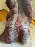 Purple and Gray Throw Blanket