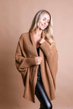 Camel  Bat Sleeve Knit Cardigan Fashion Apparel