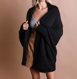 Black Bat Sleeve Cardigan