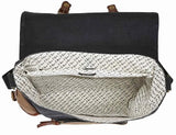 Charcoal Sebastian Up-Cycled Canvas Messenger Bag