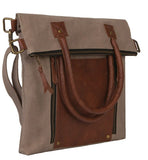 Fold Over Stone-Convertible Tote