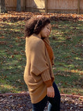 Camel  Bat Sleeve Knit Cardigan Fashion Apparel