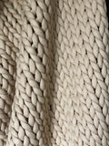 Soft Taupe Hand Knit Throw